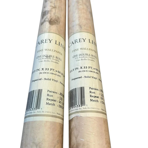 Carey Lind Fine Wallpaper JD1020 Discontinued Double Roll 20.5" x 33 Ft NEW x 2 - Picture 4 of 10